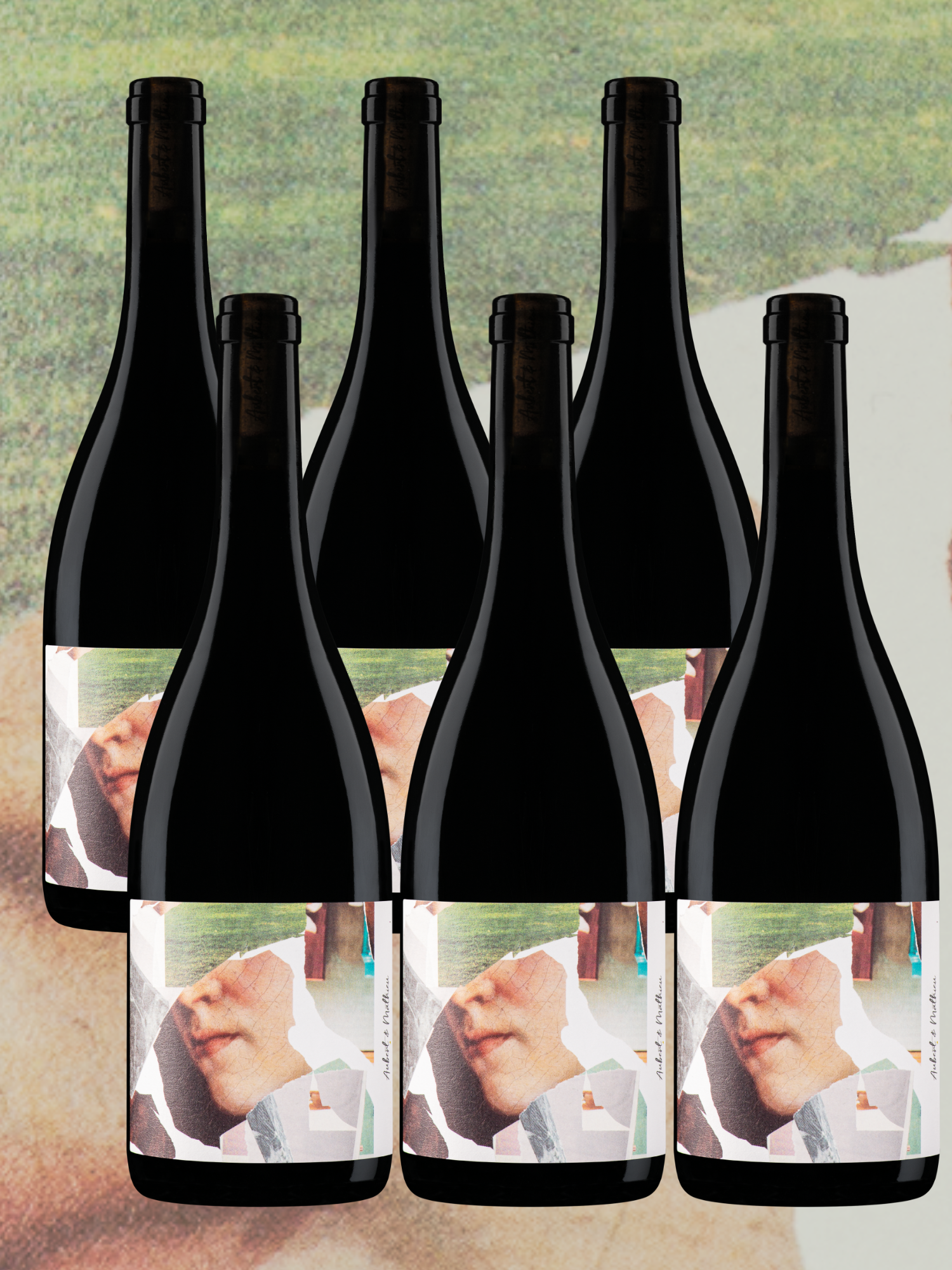 Six bouteilles de vin rouge Eugénie, AOP Minervois, frais et vibrant.