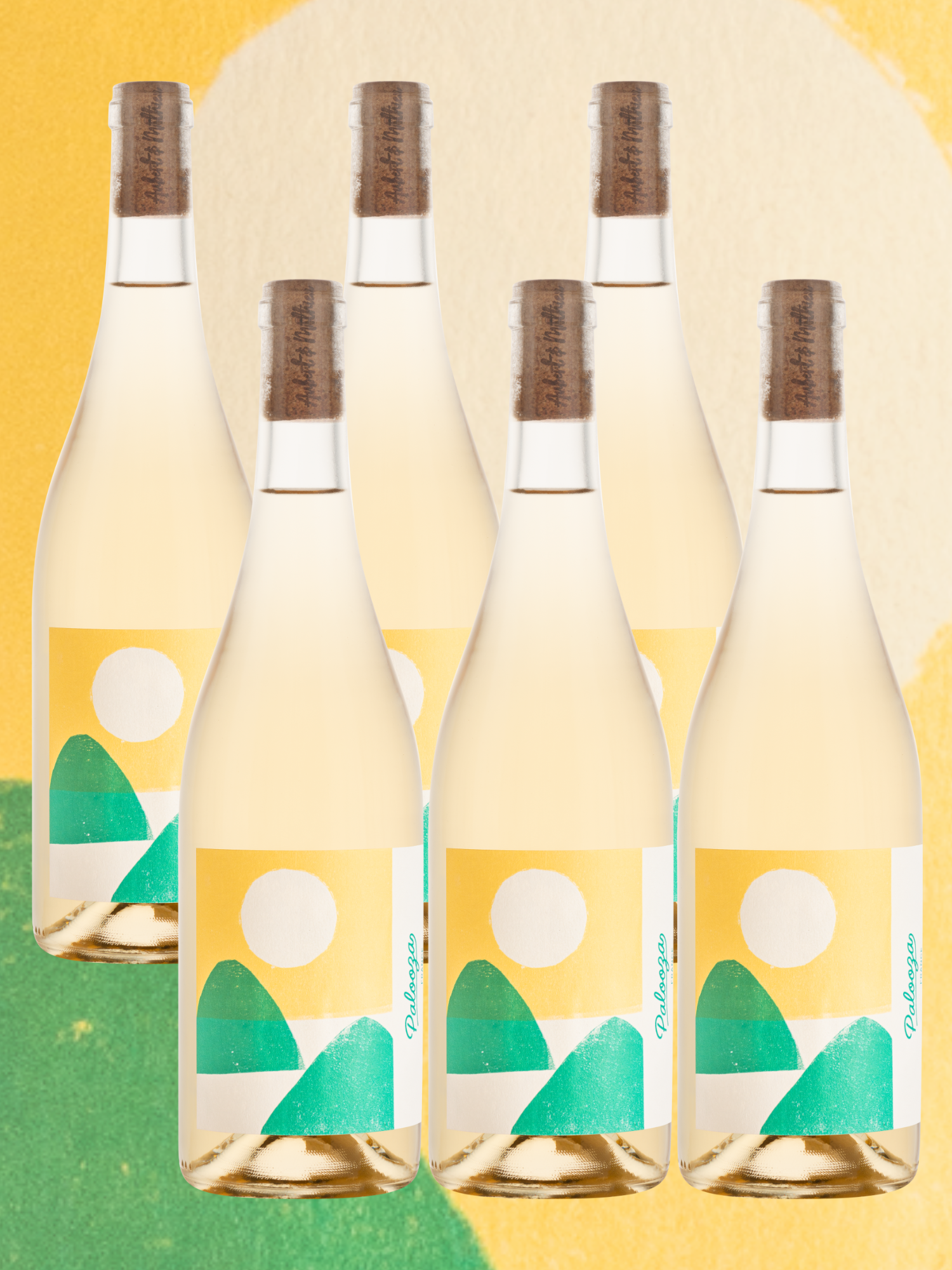 Six bouteilles de vin blanc Palooza, IGP Pays d’Oc, frais et léger.