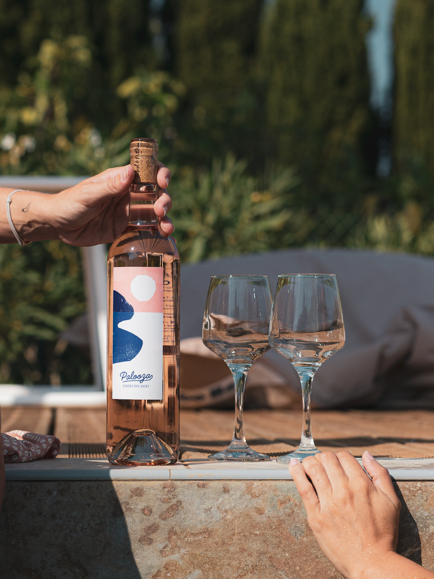 Bouteille de vin rosé Palooza, IGP Pays d’Oc, frais et léger.