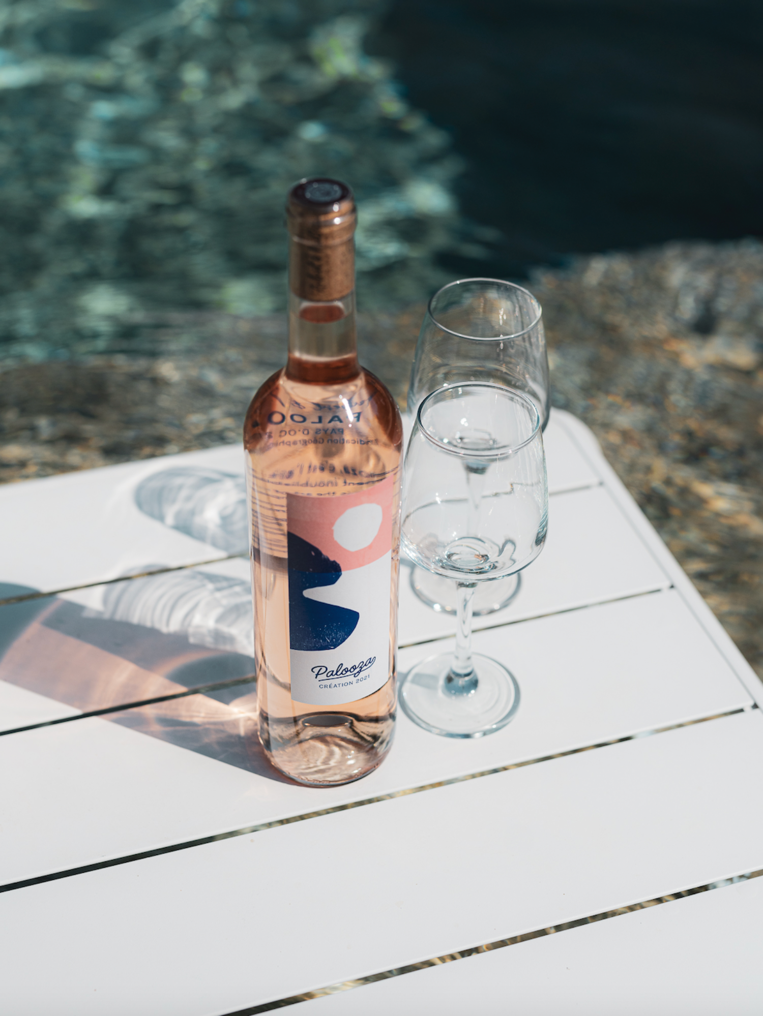 Bouteille de vin rosé Palooza, IGP Pays d’Oc, frais et léger.