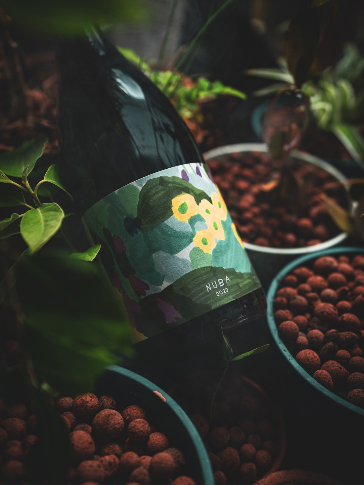 Bouteille de vin rouge NUBA, Vin Nature, pur et juteux.